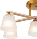 Потолочная люстра на штанге Escada Silva 1101/5PL 5х60Вт E27, металл/стекло, золото