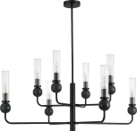 Потолочная люстра на штанге ST Luce Medea SL1244.403.08 черный/прозрачный E14 8*40W (220V)