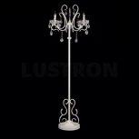 Торшер Eurosvet 12205 12205/3F белый (хрусталь Strotskis, подвески, выключатель, подсвечник, свеча, под старину)