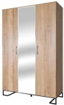 Шкаф R-Home трехстворчатый с зеркалом Loft Дуб Натур
