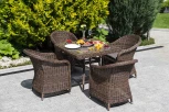 Обеденная группа из искусственного ротанга, цвет коричневый 4SIS Фредо FC4T-5-SET brown