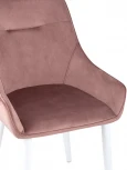 Стул Stool Group Диана велюр пыльно-розовый ножки белые УТ000031293