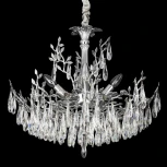 Подвесная люстра Citilux Ritz CL310081 (220V, хрусталь, подвески, на цепи, листья, ветки)