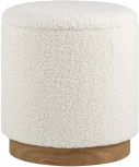 Пуф с ящиком Долли L тедди белый УТ000035337