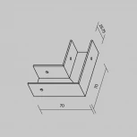 Соединитель угловой для профиля черный Maytoni Elasity IP O-TR001-AC90