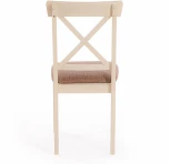 Стул Гольфи 2/ Golfi 2 дерево гевея, 45*51*94, ivory white, ткань кор.-зол. (1505-9) Tetchair 14117