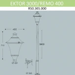 Наземный фонарь светодиодный IP65 Fumagalli Remo R50.365.000.AXH27 (220V)