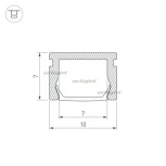 Профиль PIK-1007-2000 ANOD (Алюминий) 023856 Arlight