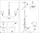 Подвесная люстра Ambrella High Light LH75024 (220V, на цепи)