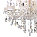 Подвесная большая люстра Omnilux Teramo OML-30503-15 (220V, на цепи, подсвечник, свеча)