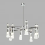 Потолочная люстра на штанге Lumion Emily 8268/8 хром/белый/прозрачный, металл/керамика/стекло Е14 8*40W 220V