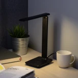 Офисная настольная лампа светодиодная складываемая ЭРА NLED-508-7W-BK (220V, выключатель)