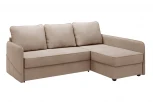 Диван тканевый угловой бежевый, угол правый D1 Слим AAA41521003 Velutto 18
