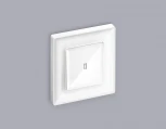 Лицевая панель Ambrella Volt ALFA (Белый глянец) для 1-клавишных выключателей с подсветкой QUANT AP1020