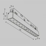 Трековый светильник Points Exility 3000K 12Вт 36° LED (магнитный) Maytoni Technical TR031-2-12W3K-W (48V)