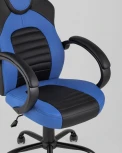 Кресло игровое TopChairs Racer Midi черно-синее УТ000004598
