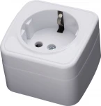 Розетка с заземлением (белый) Stekker Basic 39033