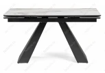Стеклянный стол Woodville Торвальд белый мрамор / черный 474324