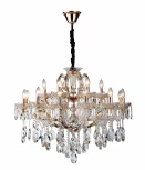 Подвесная большая люстра Dio D'Arte Infinito E 1.1.18.600 G (220V, хрусталь, на цепи, подсвечник, свеча)