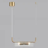 Подвесной светильник Lumion Toronto 6560/2 золотой/прозрачный/металл/стекло G9 2*20W 220V (на проводе)