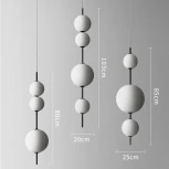 Подвесной светильник White Beads Pendant C ImperiumLoft 40.2133-0 (189528-22) (LED, 220V, на проводе, шарики, бусы)