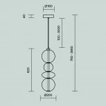 Подвесной светильник Maytoni Futuro MOD307PL-L36BS3K (LED, 220V, на проводе, шарики)