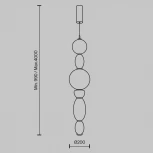 Подвесной светильник Maytoni Adore MOD297PL-L24BS3K (LED, 220V, на тросе, шарики)