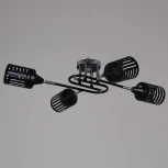 Потолочная люстра на штанге Reluce 70052-3.3-04 CR+BK (220V)