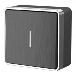 Выключатель одноклавишный с подсветкой Gallant (графит рифленый) Werkel W5010104 (a051335)