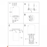 Накладной точечный светильник Crystal Lux CLT 015 015C WH (220V)