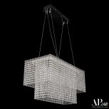 Подвесная люстра светодиодная APL LED Sicilia SH05.57.C.Ni.4000 (220V, хрусталь, на тросе)