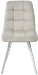Стул CHILLI SQUARE G108-06 серебристо-серый, велюр/ белый каркас M-City 629M04901