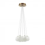 Подвесной светильник Odeon Light Magia 7109/7 металл/стекло/бронза/белый IP20 E14 7*5W 220V