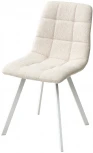 Стул CHILLI SQUARE TRF-11 светло-бежевый, ткань/ белый каркас