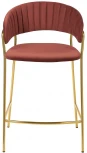 Стул полубарный Turin терракотовый с золотыми ножками Bradex Home FR 0915