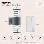 Настенный светильник уличный Maytoni Bronx O576WL-02GR (220V, круглые, IP54)