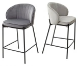 Полубарный стул WENDY BLUVEL-03 LIGHT GREY (H=65), велюр