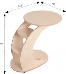 Стол подкатной Стелс молочный дуб Л от фабрики Mebelik