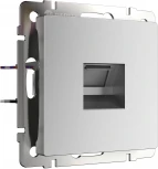 Розетка Ethernet RJ-45 (серебряный матовый) Werkel W1181065 (a063620)
