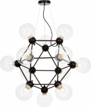 Подвесной светильник Lumina Deco Zodiak LDP 160N-12 BK+PR (220V, на тросе, шарики, молекулы)