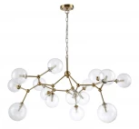 Подвесная люстра Crystal Lux MAXIMO SP15 BRONZE (220V, на цепи, шарики, молекулы)