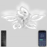 Потолочная люстра светодиодная с вентилятором Natali Kovaltseva Ledfan LED LAMPS 81488 (регулировка яркости, 220V, пульт управления, управление смартфоном)