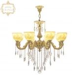 Подвесная люстра с хрустальными подвесками Art Classic 31.11 31.1101.8.250.B.GW.P1.U.Angel (220V, на цепи, ангелы)