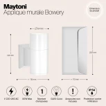 Настенный светильник уличный Maytoni Bowery O574WL-01W (220V, IP54)