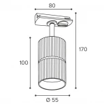 Трековый светильник однофазный Wolta WTL-GU10/18WG под лампу GU10 белый / золотой NIMB