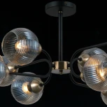 Потолочная люстра на штанге ILLUMICO IL0398-8CSQ-79 BK AB