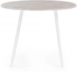 Деревянный стол Notta Абилин 100х76 мрамор светло-серый / белый матовый 507221