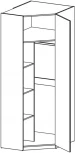 Шкаф Intra угловой правый ОГОГО 564230