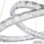 Подвесной светильник Arte Milano Venezia 311311/D800-D600 NI (регулировка яркости, LED, 220V, хрусталь, пульт управления, на тросе)