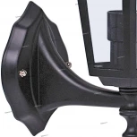 Бра уличное Horoz Erguvan, 1 плафон, черный с прозрачным